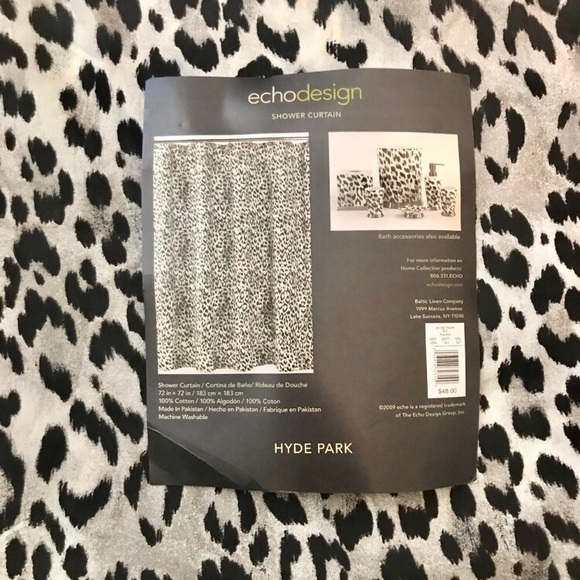 Echo Design Shower, Black/Gray/White Curtain Set - Picture 2 of 7
